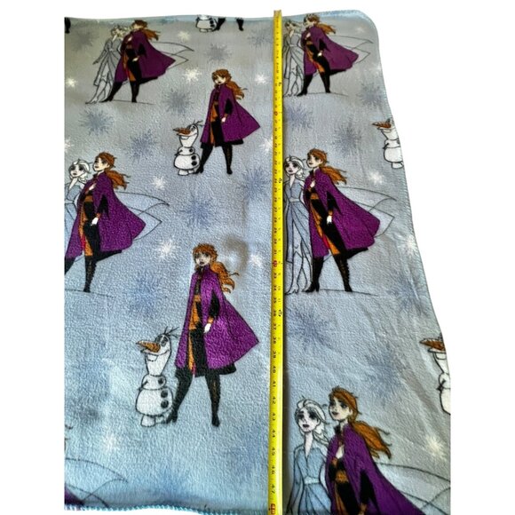 Disney Frozen II Childs Blanket 48" X 42" 100% Polyester Blue Anna Elsa & Olaf - Picture 8 of 10